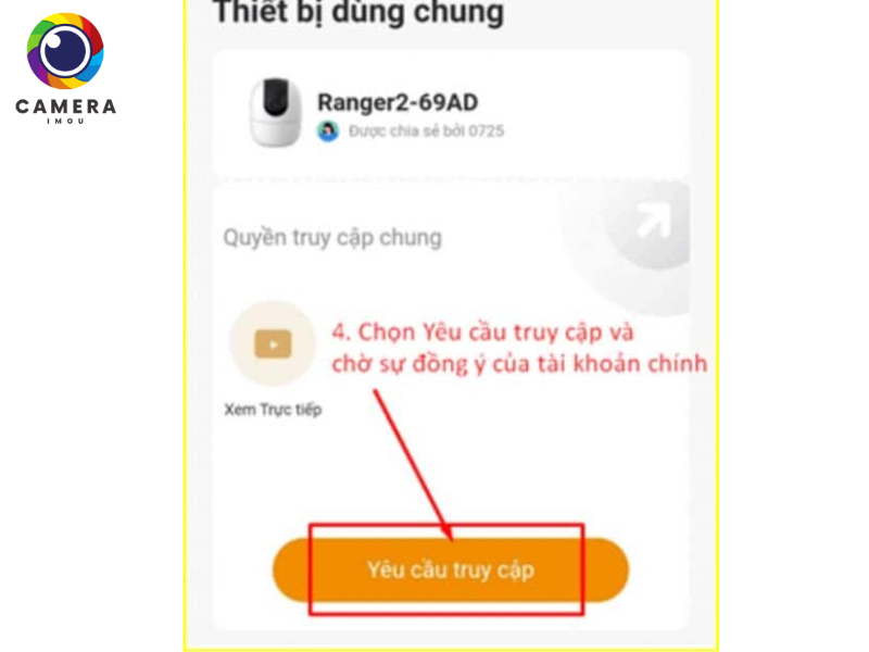 Cách chia sẻ camera Imou