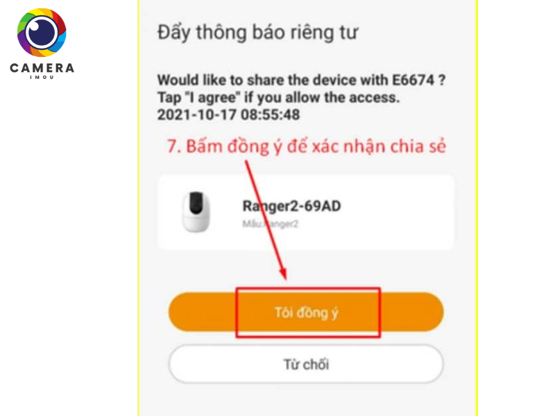Cách chia sẻ camera Imou