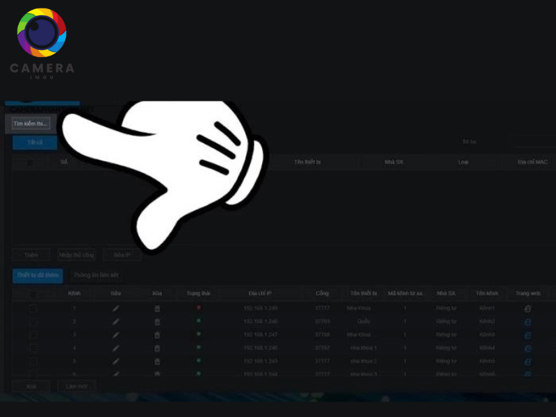add camera IMOU vào đầu ghi Dahua