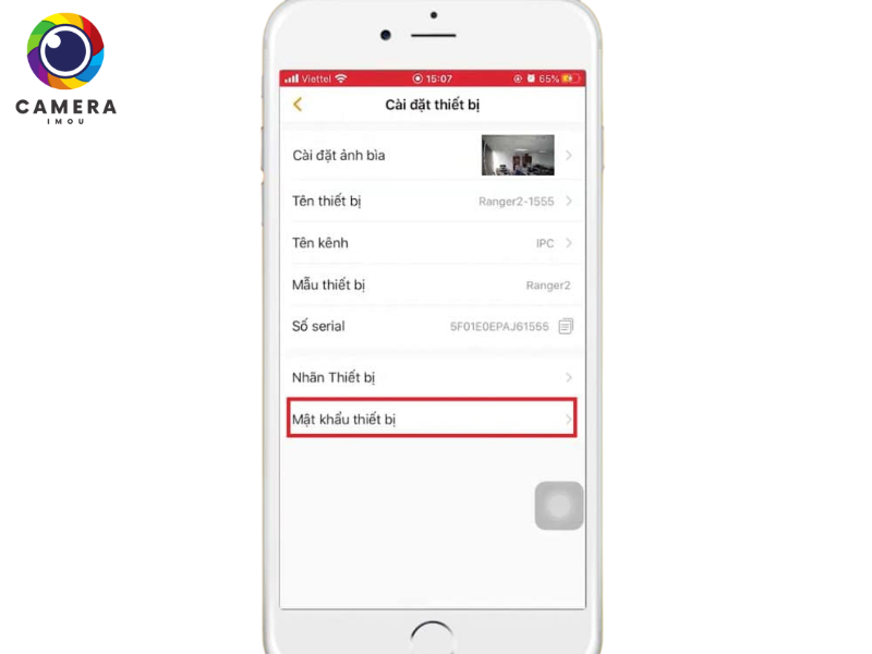 cách đổi mật khẩu camera Imou