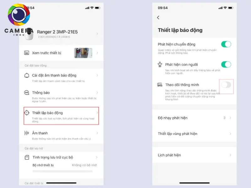 cách xoay Camera Imou